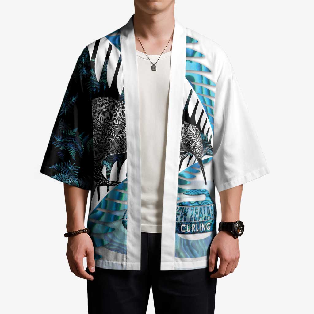 New Zealand Silver Fern Curling Personalised Kimono Aotearoa Kiwi Ponga Paua Shell Version - Aussie Hoodie