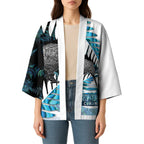 New Zealand Silver Fern Curling Personalised Kimono Aotearoa Kiwi Ponga Paua Shell Version - Aussie Hoodie