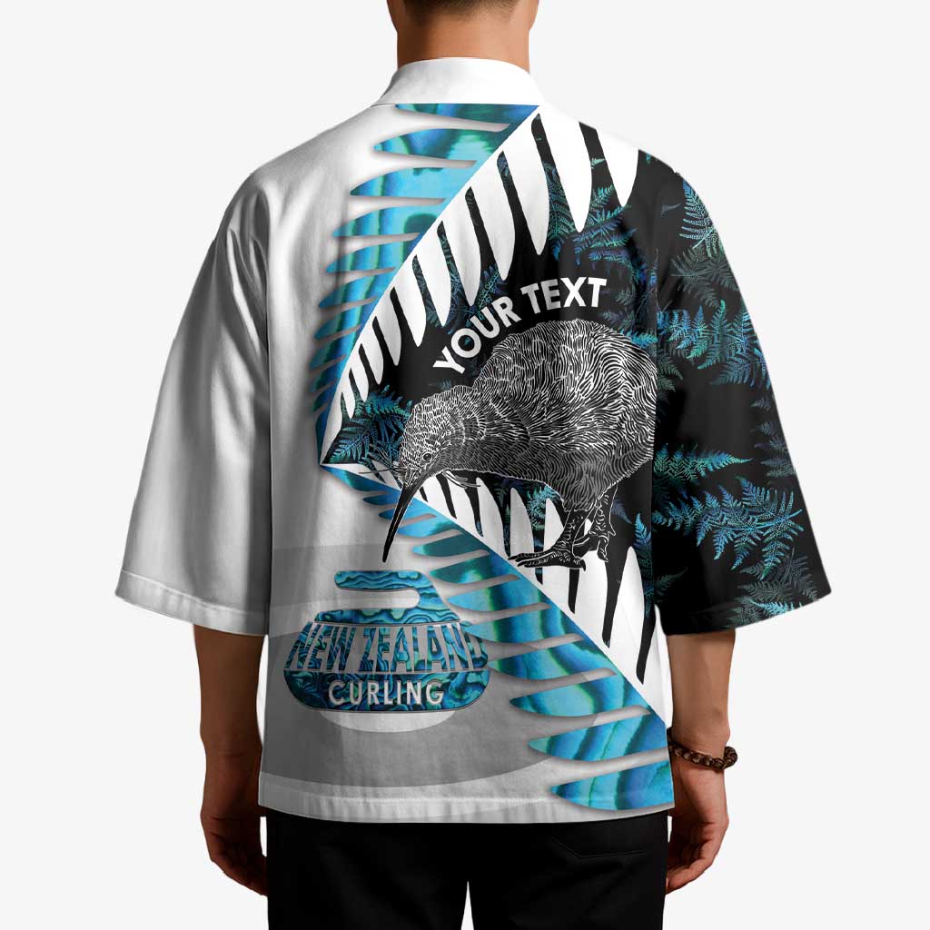 New Zealand Silver Fern Curling Personalised Kimono Aotearoa Kiwi Ponga Paua Shell Version - Aussie Hoodie