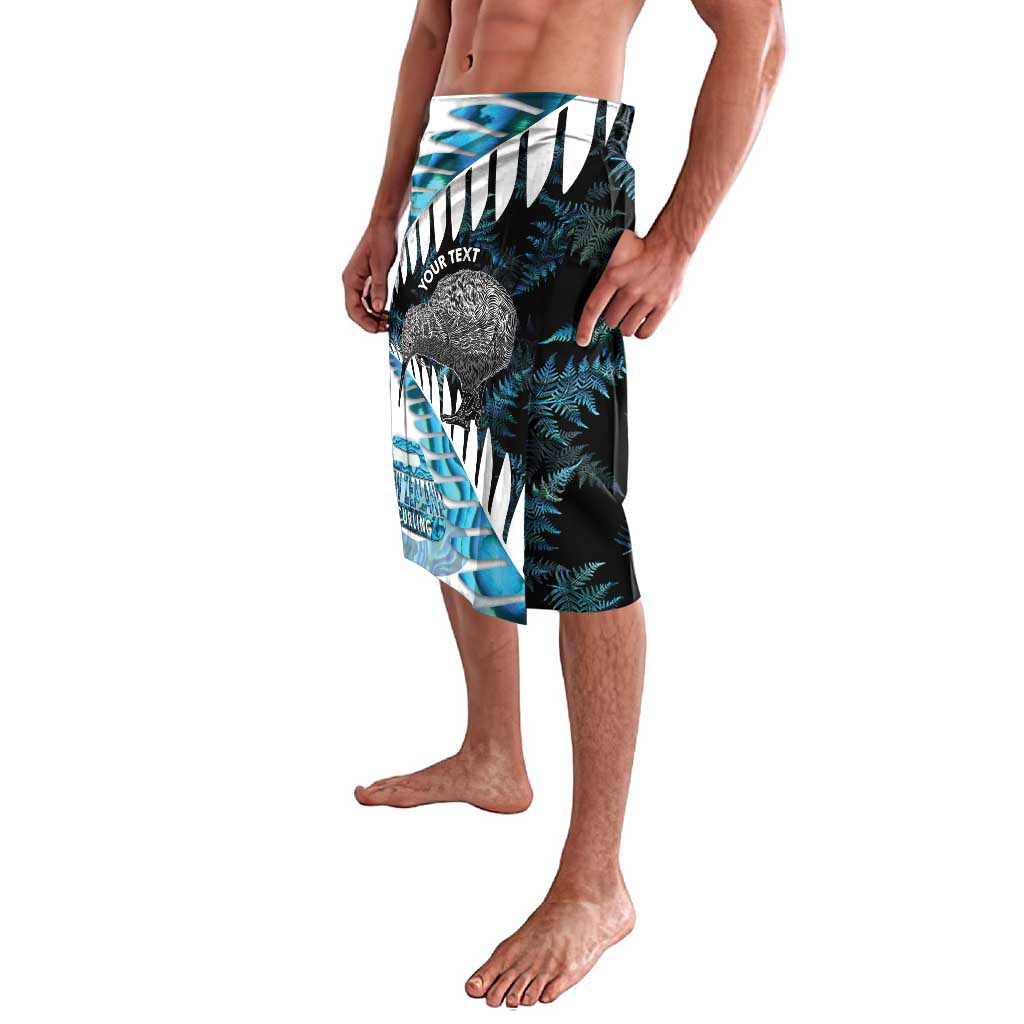 New Zealand Silver Fern Curling Personalised Lavalava Aotearoa Kiwi Ponga Paua Shell Version - Aussie Hoodie