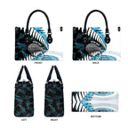New Zealand Silver Fern Curling Personalised Leather Bag Aotearoa Kiwi Ponga Paua Shell Version - Aussie Hoodie