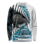 New Zealand Silver Fern Curling Personalised Long Sleeve Shirt Aotearoa Kiwi Ponga Paua Shell Version - Aussie Hoodie