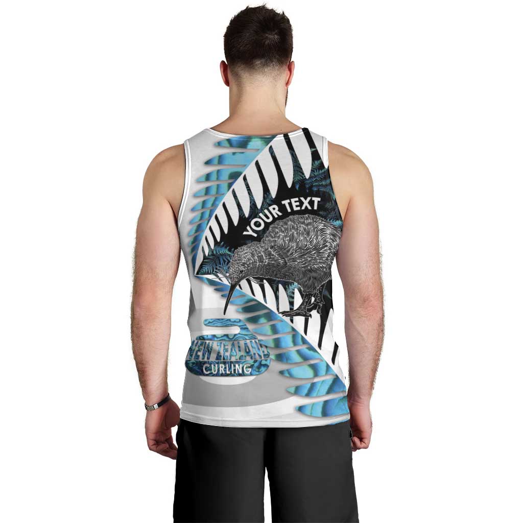 New Zealand Silver Fern Curling Personalised Men Tank Top Aotearoa Kiwi Ponga Paua Shell Version - Aussie Hoodie