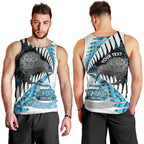 New Zealand Silver Fern Curling Personalised Men Tank Top Aotearoa Kiwi Ponga Paua Shell Version - Aussie Hoodie