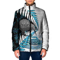 New Zealand Silver Fern Curling Personalised Padded Jacket Aotearoa Kiwi Ponga Paua Shell Version - Aussie Hoodie