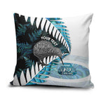 New Zealand Silver Fern Curling Personalised Pillow Cover Aotearoa Kiwi Ponga Paua Shell Version - Aussie Hoodie