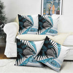New Zealand Silver Fern Curling Personalised Pillow Cover Aotearoa Kiwi Ponga Paua Shell Version - Aussie Hoodie