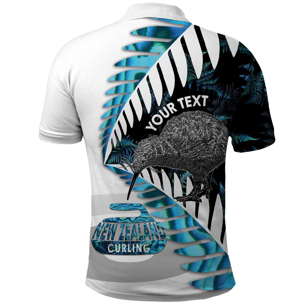 New Zealand Silver Fern Curling Personalised Polo Shirt Aotearoa Kiwi Ponga Paua Shell Version - Aussie Hoodie
