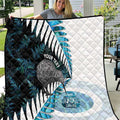 New Zealand Silver Fern Curling Personalised Quilt Aotearoa Kiwi Ponga Paua Shell Version - Aussie Hoodie