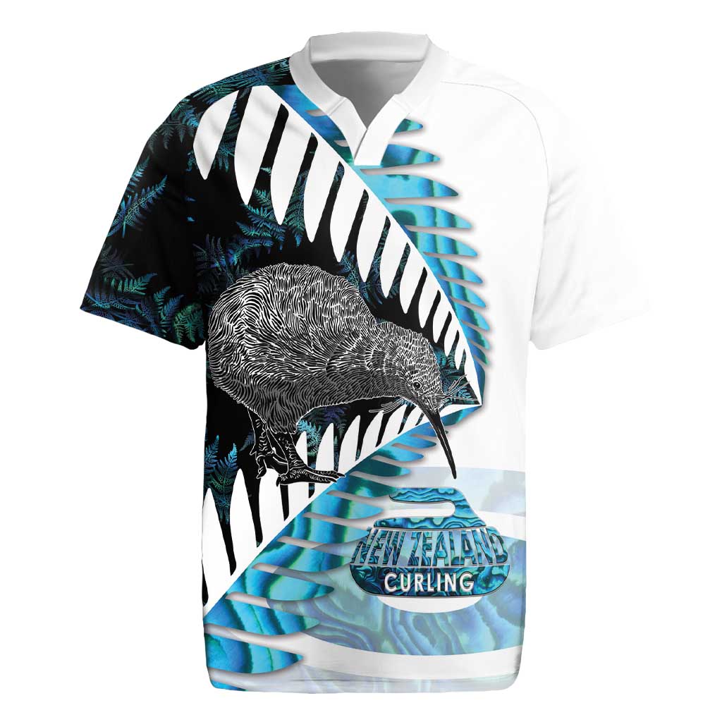 New Zealand Silver Fern Curling Personalised Rugby Jersey Aotearoa Kiwi Ponga Paua Shell Version - Aussie Hoodie