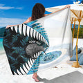 New Zealand Silver Fern Curling Personalised Sarong Aotearoa Kiwi Ponga Paua Shell Version - Aussie Hoodie