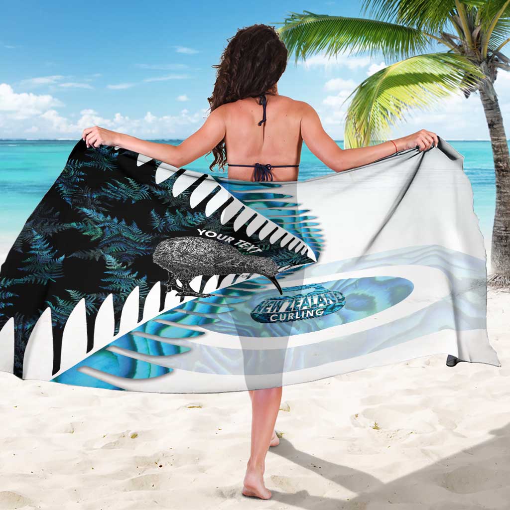 New Zealand Silver Fern Curling Personalised Sarong Aotearoa Kiwi Ponga Paua Shell Version - Aussie Hoodie