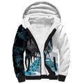 New Zealand Silver Fern Curling Personalised Sherpa Hoodie Aotearoa Kiwi Ponga Paua Shell Version - Aussie Hoodie