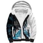 New Zealand Silver Fern Curling Personalised Sherpa Hoodie Aotearoa Kiwi Ponga Paua Shell Version - Aussie Hoodie