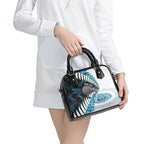New Zealand Silver Fern Curling Personalised Shoulder Handbag Aotearoa Kiwi Ponga Paua Shell Version - Aussie Hoodie