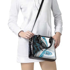 New Zealand Silver Fern Curling Personalised Shoulder Handbag Aotearoa Kiwi Ponga Paua Shell Version - Aussie Hoodie