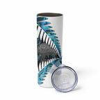 New Zealand Silver Fern Curling Personalised Skinny Tumbler Aotearoa Kiwi Ponga Paua Shell Version - Aussie Hoodie