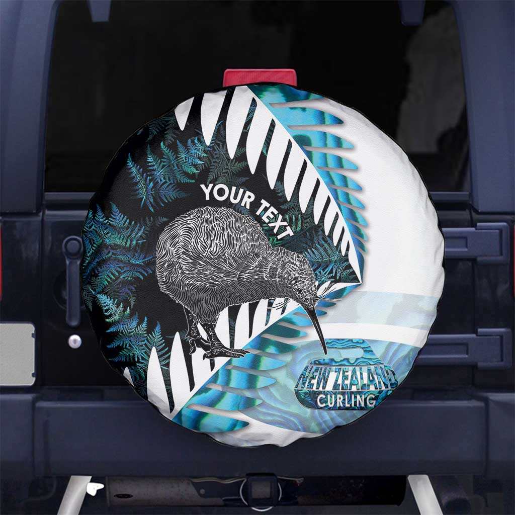New Zealand Silver Fern Curling Personalised Spare Tire Cover Aotearoa Kiwi Ponga Paua Shell Version - Aussie Hoodie
