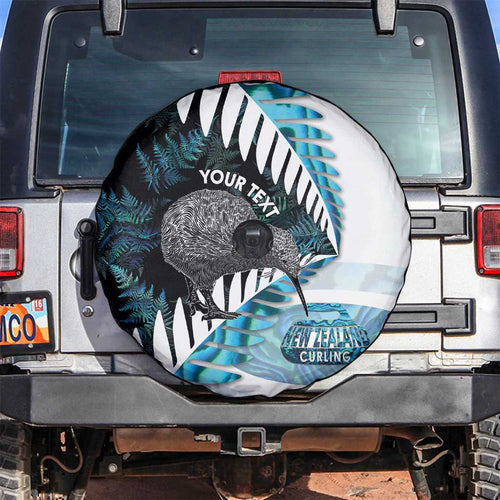 New Zealand Silver Fern Curling Personalised Spare Tire Cover Aotearoa Kiwi Ponga Paua Shell Version - Aussie Hoodie