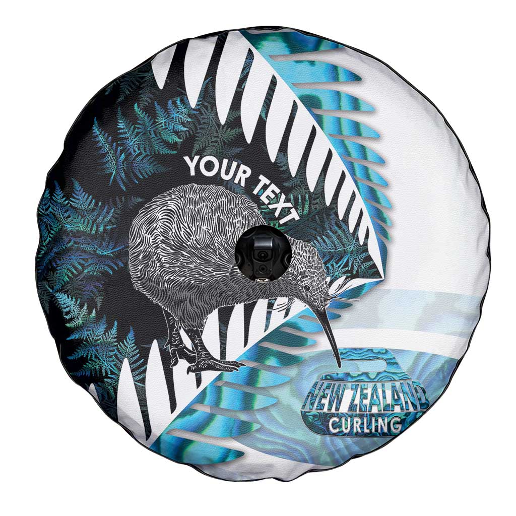 New Zealand Silver Fern Curling Personalised Spare Tire Cover Aotearoa Kiwi Ponga Paua Shell Version - Aussie Hoodie