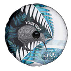 New Zealand Silver Fern Curling Personalised Spare Tire Cover Aotearoa Kiwi Ponga Paua Shell Version - Aussie Hoodie