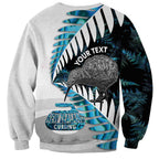 New Zealand Silver Fern Curling Personalised Sweatshirt Aotearoa Kiwi Ponga Paua Shell Version - Aussie Hoodie