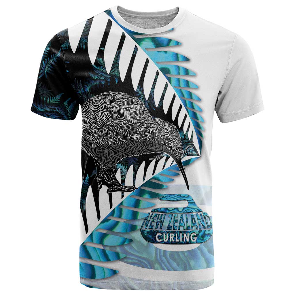 New Zealand Silver Fern Curling Personalised T Shirt Aotearoa Kiwi Ponga Paua Shell Version - Aussie Hoodie