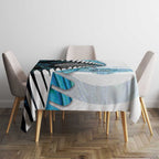 New Zealand Silver Fern Curling Personalised Tablecloth Aotearoa Kiwi Ponga Paua Shell Version - Aussie Hoodie