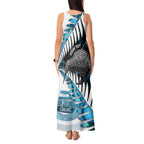 New Zealand Silver Fern Curling Personalised Tank Maxi Dress Aotearoa Kiwi Ponga Paua Shell Version - Aussie Hoodie