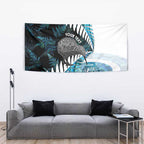 New Zealand Silver Fern Curling Personalised Tapestry Aotearoa Kiwi Ponga Paua Shell Version - Aussie Hoodie