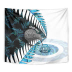 New Zealand Silver Fern Curling Personalised Tapestry Aotearoa Kiwi Ponga Paua Shell Version - Aussie Hoodie