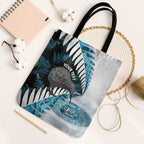 New Zealand Silver Fern Curling Personalised Tote Bag Aotearoa Kiwi Ponga Paua Shell Version - Aussie Hoodie