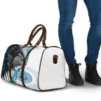 New Zealand Silver Fern Curling Personalised Travel Bag Aotearoa Kiwi Ponga Paua Shell Version - Aussie Hoodie