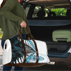 New Zealand Silver Fern Curling Personalised Travel Bag Aotearoa Kiwi Ponga Paua Shell Version - Aussie Hoodie