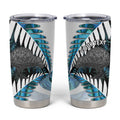 New Zealand Silver Fern Curling Personalised Tumbler Cup Aotearoa Kiwi Ponga Paua Shell Version - Aussie Hoodie