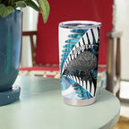 New Zealand Silver Fern Curling Personalised Tumbler Cup Aotearoa Kiwi Ponga Paua Shell Version - Aussie Hoodie