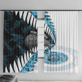 New Zealand Silver Fern Curling Personalised Window Curtain Aotearoa Kiwi Ponga Paua Shell Version - Aussie Hoodie