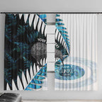 New Zealand Silver Fern Curling Personalised Window Curtain Aotearoa Kiwi Ponga Paua Shell Version - Aussie Hoodie