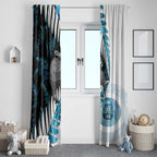 New Zealand Silver Fern Curling Personalised Window Curtain Aotearoa Kiwi Ponga Paua Shell Version - Aussie Hoodie