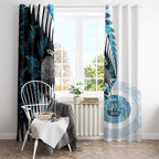 New Zealand Silver Fern Curling Personalised Window Curtain Aotearoa Kiwi Ponga Paua Shell Version - Aussie Hoodie