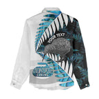 New Zealand Silver Fern Curling Personalised Women Casual Shirt Aotearoa Kiwi Ponga Paua Shell Version - Aussie Hoodie