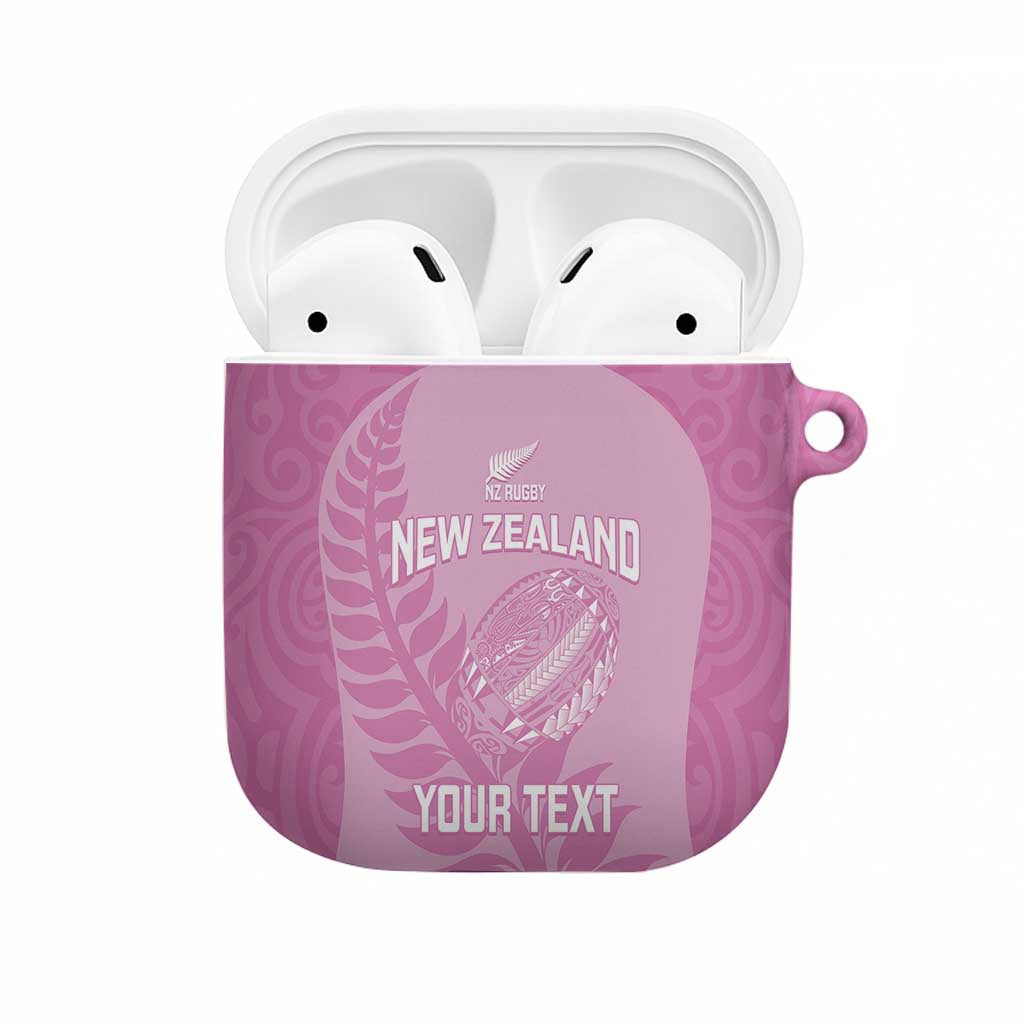 Custom New Zealand Silver Fern Rugby 2025 AirPods Case All Black Aotearoa Maori Pink - Aussie Hoodie