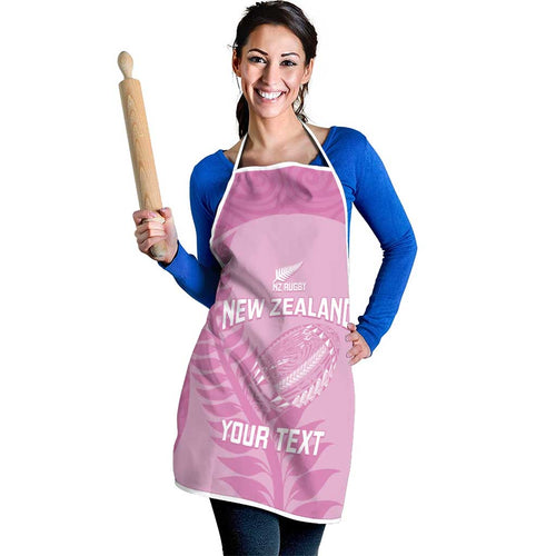 Custom New Zealand Silver Fern Rugby 2025 Apron All Black Aotearoa Maori Pink - Aussie Hoodie