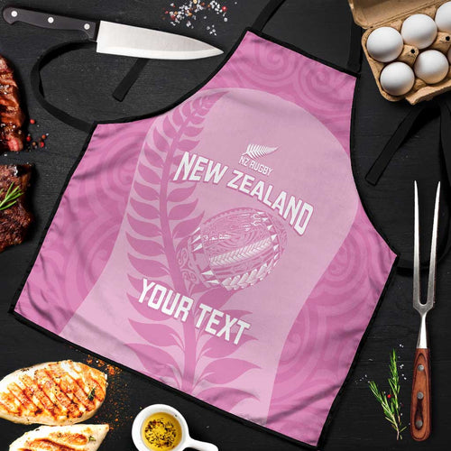 Custom New Zealand Silver Fern Rugby 2025 Apron All Black Aotearoa Maori Pink - Aussie Hoodie