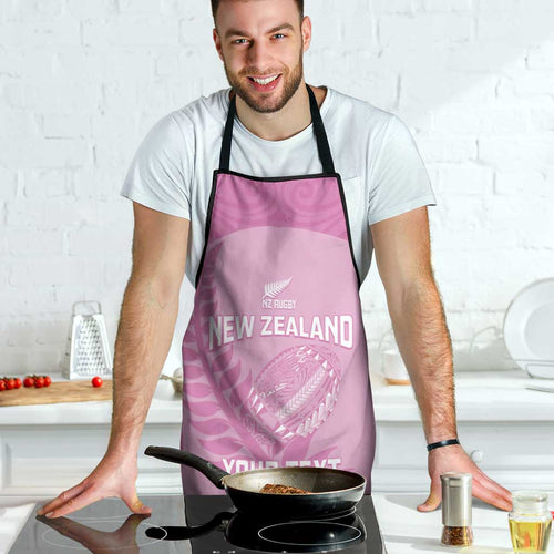 Custom New Zealand Silver Fern Rugby 2025 Apron All Black Aotearoa Maori Pink - Aussie Hoodie