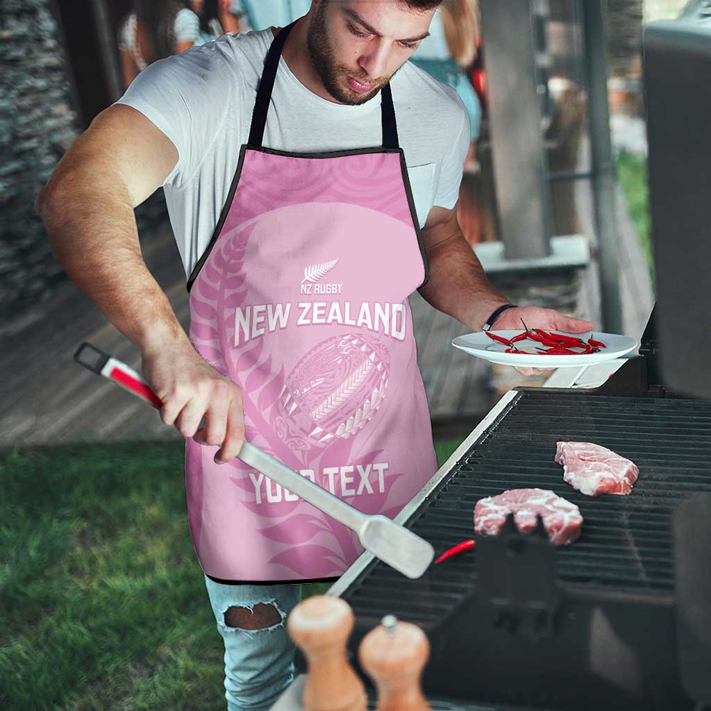 Custom New Zealand Silver Fern Rugby 2025 Apron All Black Aotearoa Maori Pink - Aussie Hoodie
