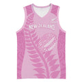 Custom New Zealand Silver Fern Rugby 2025 Basketball Jersey All Black Aotearoa Maori Pink - Aussie Hoodie