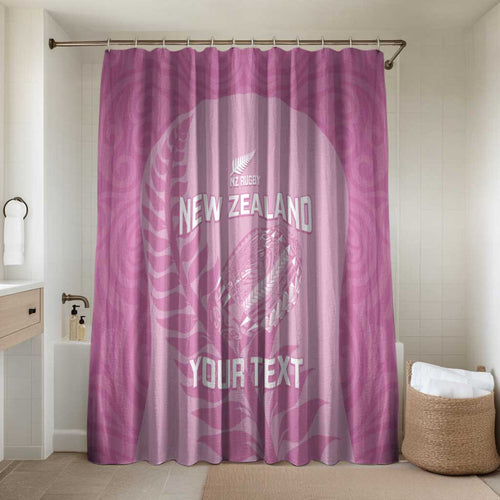 Custom New Zealand Silver Fern Rugby 2025 Bathroom Set All Black Aotearoa Maori Pink - Aussie Hoodie