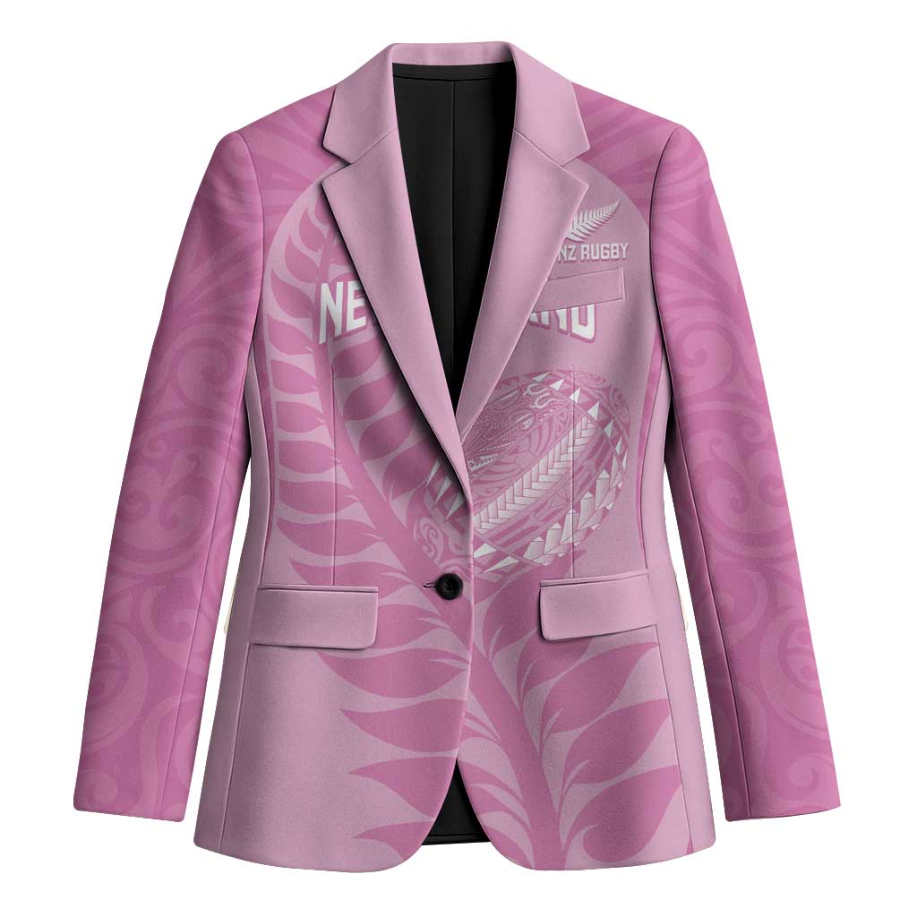 Custom New Zealand Silver Fern Rugby 2025 Blazer All Black Aotearoa Maori Pink - Aussie Hoodie
