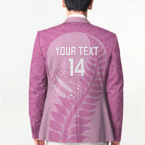 Custom New Zealand Silver Fern Rugby 2025 Blazer All Black Aotearoa Maori Pink - Aussie Hoodie